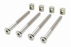 Gegalvaniseerde verbindingsbout en moer M6x80 4 stuks, Verzenden