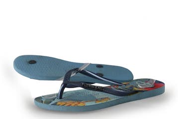 Havaianas Slippers in maat 38 Blauw, Kleding | Dames, Schoenen, Slippers, Zo goed als nieuw, Havaianas, Verzenden