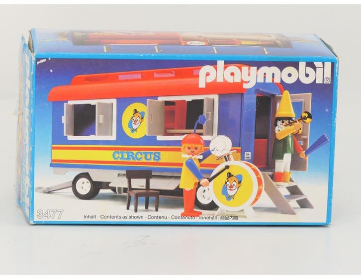 Playmobil 3477 A Circus woonwagen met clowns OVP #9551, Hobby en Vrije tijd, Modelbouw | Overige, Gebruikt, Ophalen of Verzenden