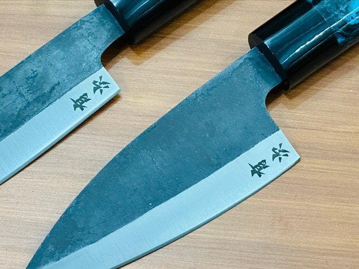Keukenmes - Santoku en Deba - Handgemaakt Japans staal, Antiquités & Art, Antiquités | Ustensiles de cuisine