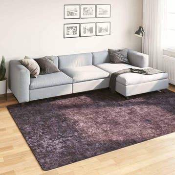 vidaXL Vloerkleed wasbaar 190x300 cm antracietkleurig, Huis en Inrichting, Verzenden, Nieuw