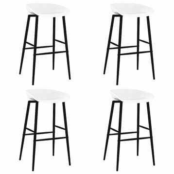 vidaXL Barstoelen 4 st wit, Verzenden, Nieuw