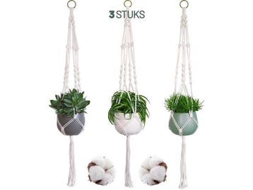 Veiling - Gadgy Plantenhanger Macramé 3 stuks - Hangpot
