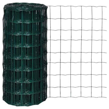 vidaXL Hekpanelen PVC-gelaagd ijzer Groen, Tuin en Terras, Verzenden, Nieuw