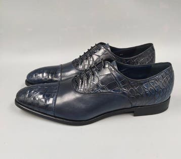 Dami-With Crocodile-45 Oxfords-Toe Cap - Veterschoenen -