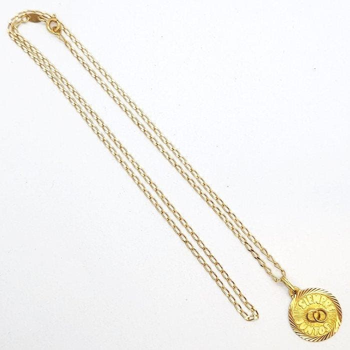 Ketting met hanger - 18 karaat Geel goud, Bijoux, Sacs & Beauté, Bijoux anciens