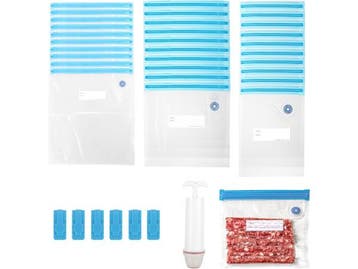 Veiling - 30x vacuümzakkenset - 10 sluitclips, Nieuw
