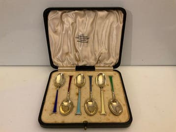 Barker Brothers Silver Ltd - Cuillère à thé (6) - Ensemble, Antiek en Kunst