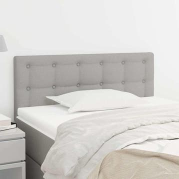 vidaXL Hoofdbord 100 x 5 x 78/88 cm stof lichtgrijs, Maison & Meubles, Verzenden