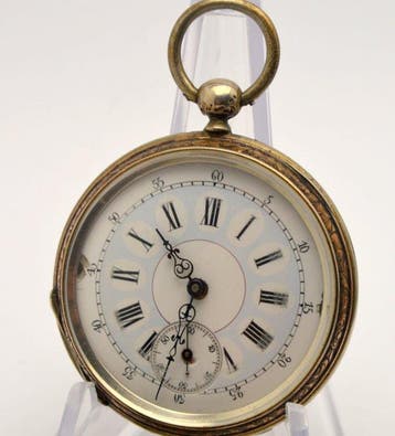 Antique - mechanical pocket watch with chain - 1900-1949