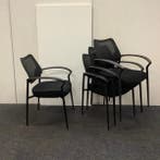 complete set van 4 stuks vergaderstoelen/ stapelstoelen