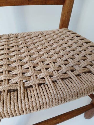 Chaise pour enfants - Bois, Papercord - vintage