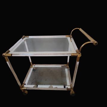 Serveerwagen - Barservewagen - Glas, Metaal, Perspex, Antiek en Kunst