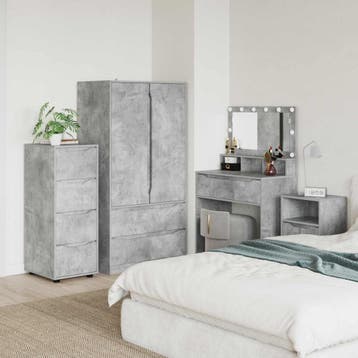 vidaXL Opbergkast Beton Grijs 40 x 48 x 105 cm Bewerkt hout, Verzenden