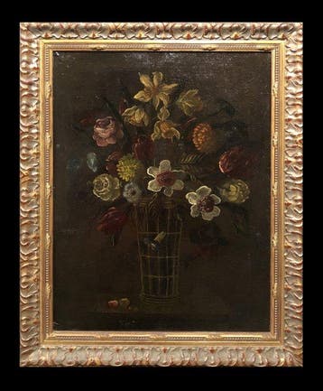 École Espagnole Ancienne (c. 1800) - Panier à Fleurs, Antiek en Kunst