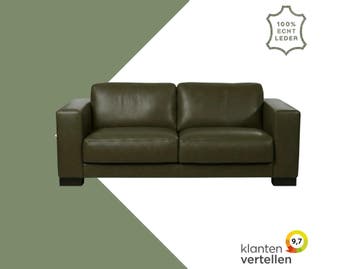 Leren bank Clear - 2,5 zits - Granada Moss (olijf/groen) -, Ophalen of Verzenden