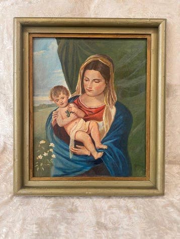 Europese school (XIX) - Madonna mit Kind