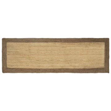 vidaXL Gebied Tapijt Grijs 80 x 300 cm Jute, Verzenden