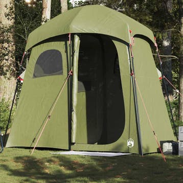 vidaXL Douchetent 2-persoons waterdicht olijfgroen, Caravanes & Camping, Tentes, Verzenden