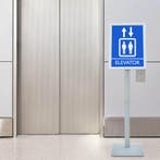 vidaXL Pedestal Poster Stand Zilver 32,5 x 27 x 126 cm, Verzenden, Nieuw in verpakking