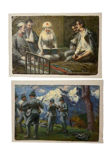 Nazzareno Sidoli (1879–1969) - Lotto di 2: Scene della I
