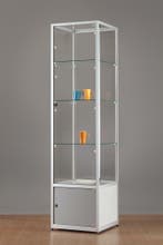*TIP*  Luxe vitrinekast aluminium 50 cm met onderkast en ve, Ophalen of Verzenden