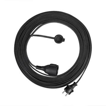 10 Meter voedingskabel | Prikkabel | incl. stekker | Zwart, Tuin en Terras, Verzenden, Nieuw
