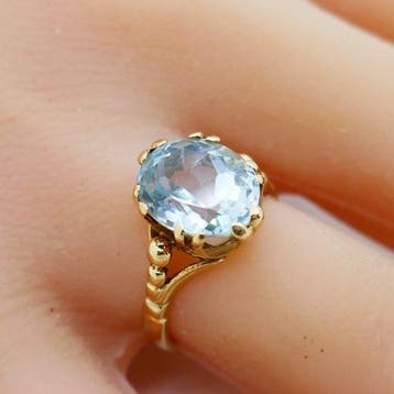 Zonder minimumprijs - Ring - 9 kt. Geel goud - 3.50ct. tw.