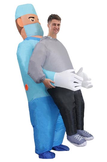 KIMU® Opblaas Kostuum Gedragen Door Dokter Opblaasbaar pak D, Ophalen of Verzenden, Nieuw