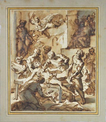 École italienne (XVIII) - Le martyre de St Laurent.