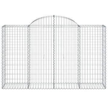 vidaXL Schanskorf gewelfd 200x50x120/140 cm gegalvaniseerd, Verzenden, Nieuw