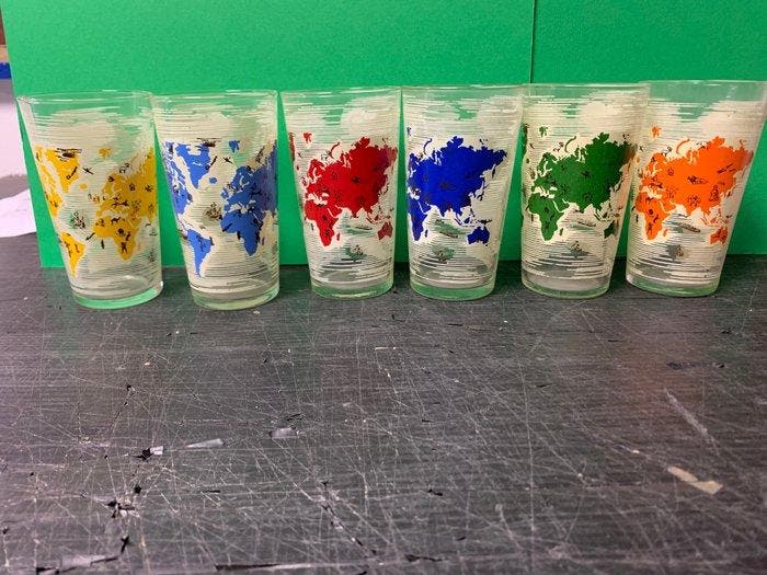 Beker (6) - Glas - Feestelijke glazen, Verzamelen, Overige Verzamelen