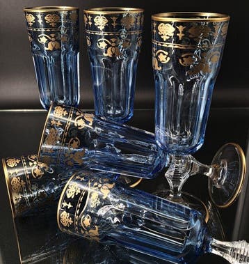 Artemisia - Champagne fluitje (6) - Lilium - Kristal, gouden