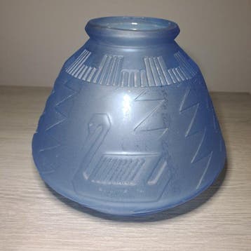 Verreries De Scailmont(?) - Vaas - Glas, Antiek en Kunst