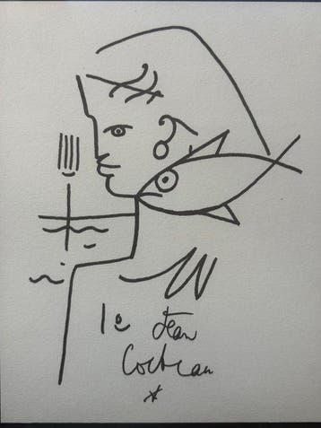 Jean Cocteau (1889-1963) - Le Pêcheur, Antiek en Kunst