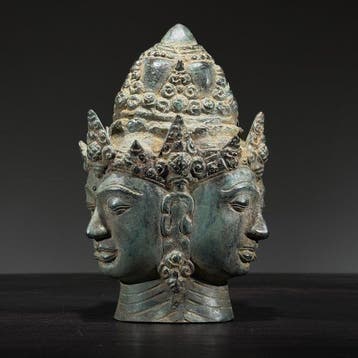 sculptuur, NO RESERVE PRICE - Three Faces, One Self - 25 cm