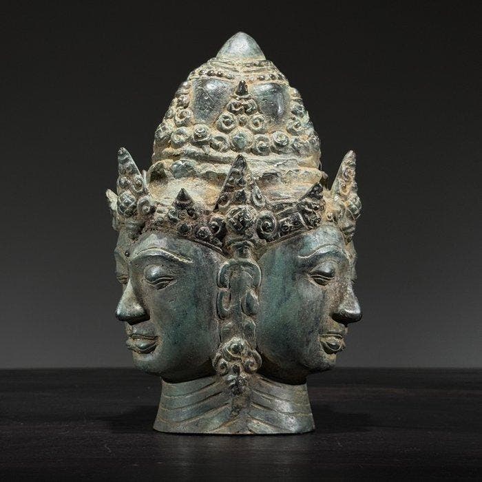 sculptuur, NO RESERVE PRICE - Three Faces, One Self - 25 cm, Antiquités & Art, Art | Objets design
