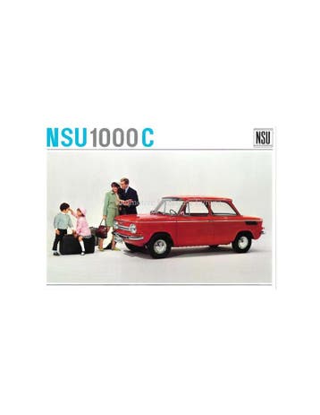 1967 NSU 1000 C BROCHURE DUITS, Ophalen of Verzenden