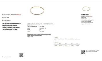 Sans prix de réserve - Bracelet de tennis - 14 carats Or