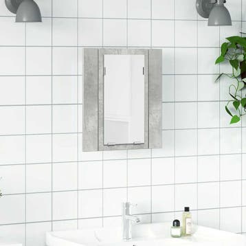 vidaXL Badkamerkast met spiegel en LED 40x12x45 cm acryl, Verzenden, Nieuw