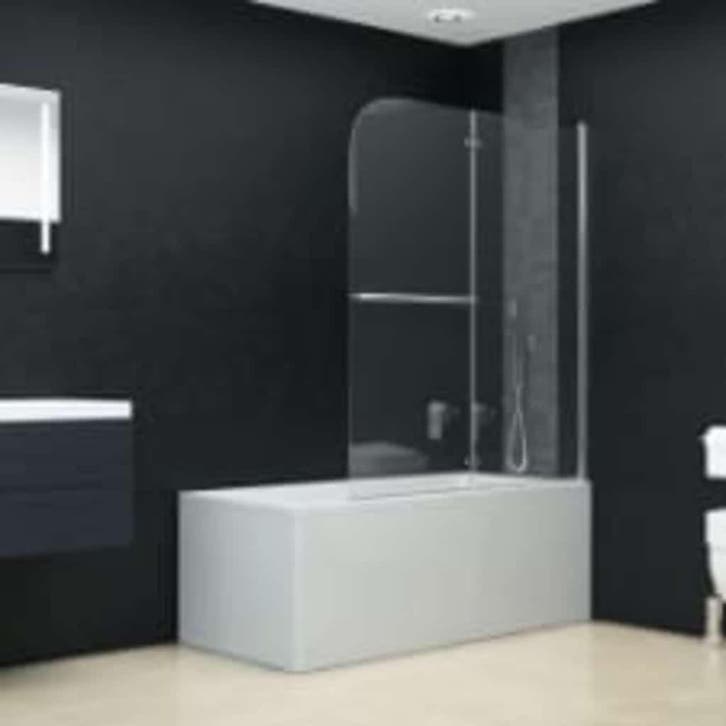 vidaXL Douchewand inklapbaar 2 panelen 95x140 cm ESG, Bricolage & Construction, Sanitaire, Envoi