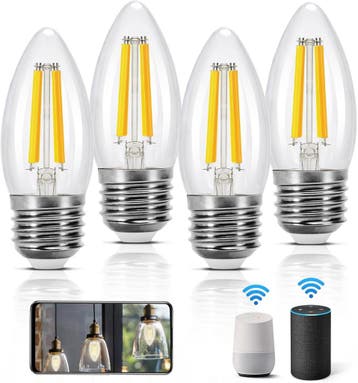E27 LED lamp - Dimbaar - Filament lamp - 4,5W - 4 stuks - Ai, Verzenden, Nieuw