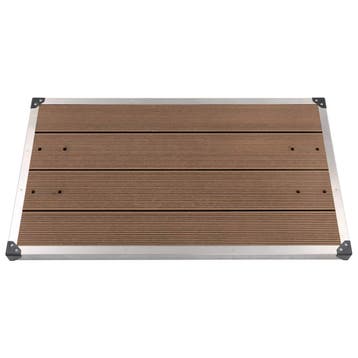 vidaXL Buitendouchebak 110x62 cm HKC roestvrij staal bruin, Verzenden, Nieuw