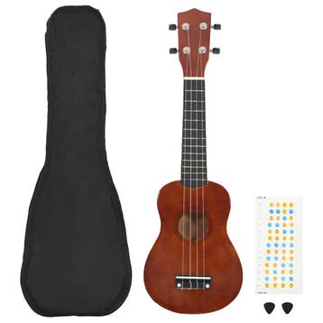 vidaXL Ukuleleset met tas voor kinderen sopraan 21, Muziek en Instrumenten, Snaarinstrumenten | Overige, Verzenden, Nieuw