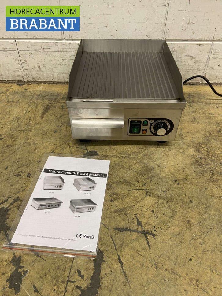 Acier inoxydable Plaque de gril Grille striée 36 cm 230V, Articles professionnels, Horeca | Autre, Envoi