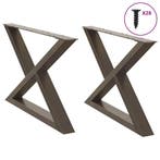 vidaXL Salontafelpoten 2 st 70x(42-43,3) cm staal naturel, Verzenden, Nieuw