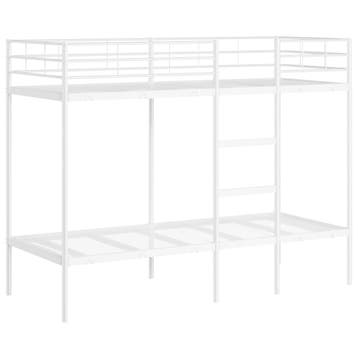 vidaXL Stapelbed zonder matras 80x200 cm staal wit, Verzenden