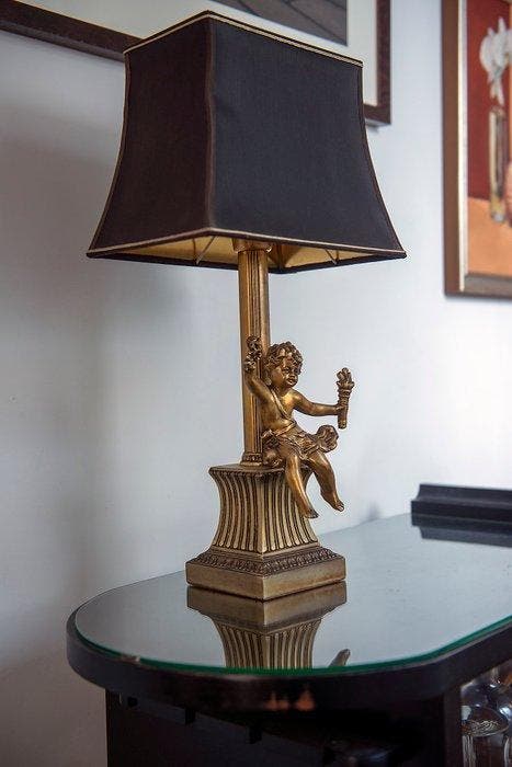 Lampe de table - Laiton - Lampe de table en laiton au style, Antiek en Kunst, Curiosa en Brocante
