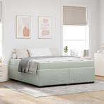 vidaXL Bedframe met matras Lichtgrijs 180 x 200 cm Stof, Verzenden, Nieuw