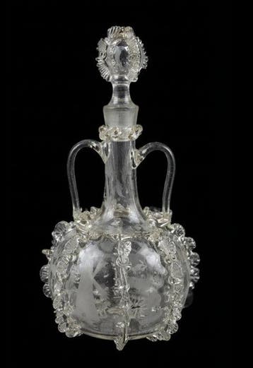 Karaf - Glas - Bruidskaraf, Antiek en Kunst
